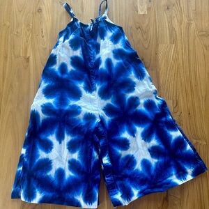 JANIE AND JACK Blue Tie Dye Wide
Leg Jumpsuit Romper Size 18-24 Months